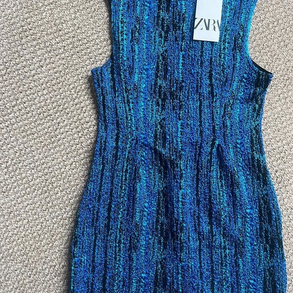 Zara Vibrant Blue Mini Dress - Picture 1 of 2